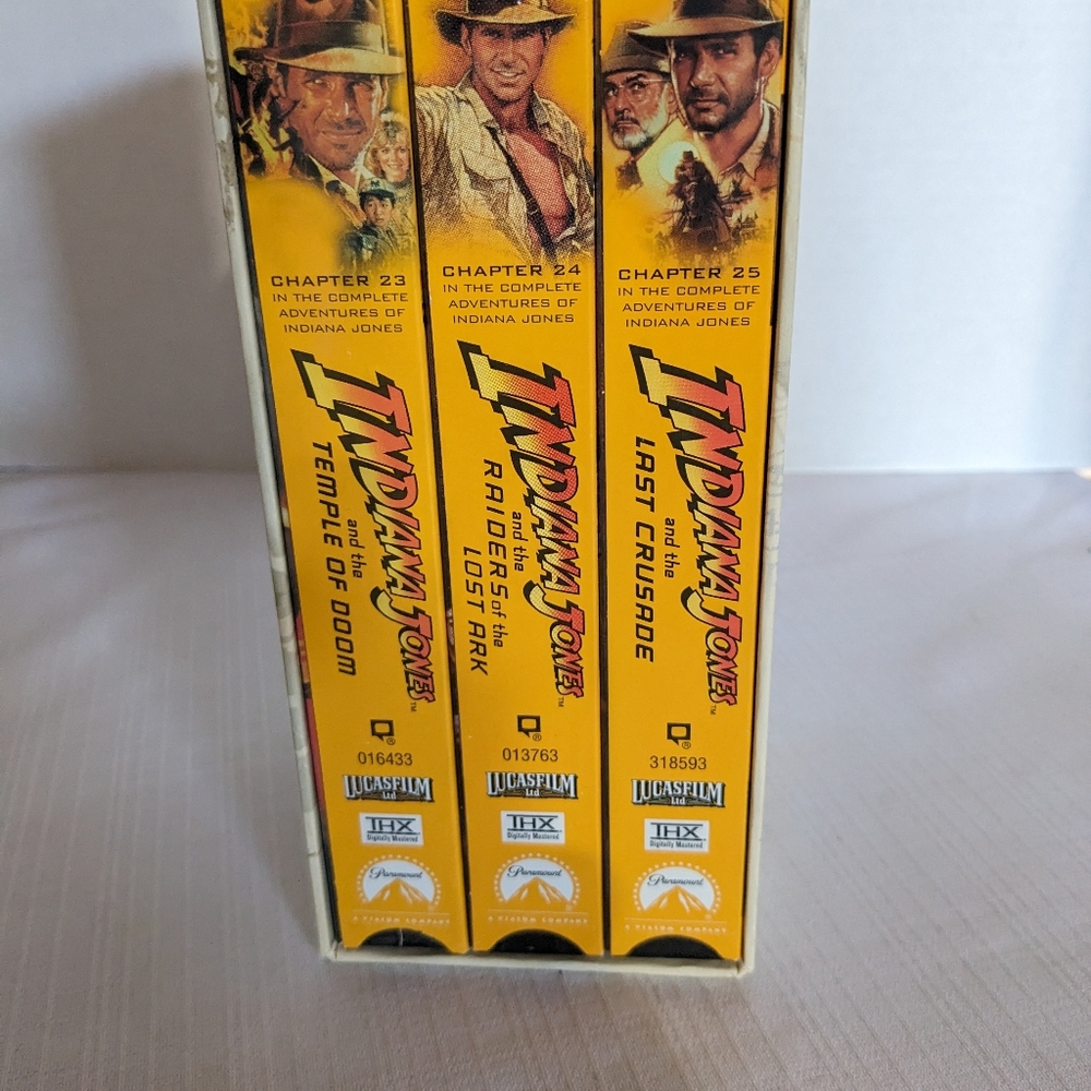Indiana Jones trilogy digitally mastered VHS boxed set crusade temple doom